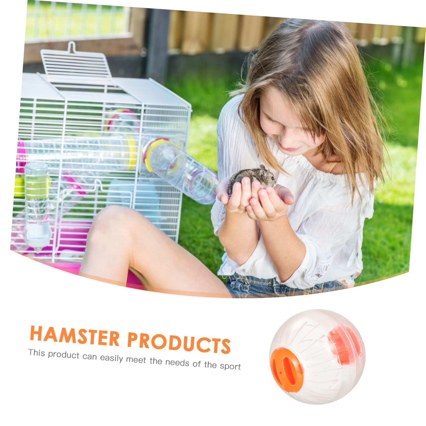 minkissy 2stücke Hamster Spielzeug Laufball Für Kleintiere Sicherer Robuster Für Gesunde Bewegung Und Spaß Geeignet Für Hamster Eichhörnchen Und Andere Haustiere Orangefarben -frei