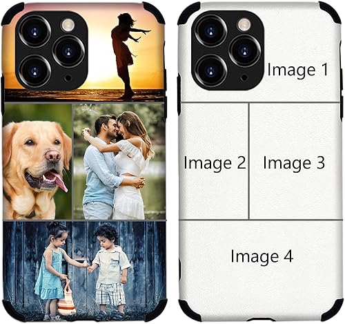 Miniatura 7 de Bitrue Funda de teléfono personalizada con múltiples fotos para iPhone 14, 13, 12, 11 Pro Max XR Xs X 7 8 Plus, diseña tu propia funda de collage
