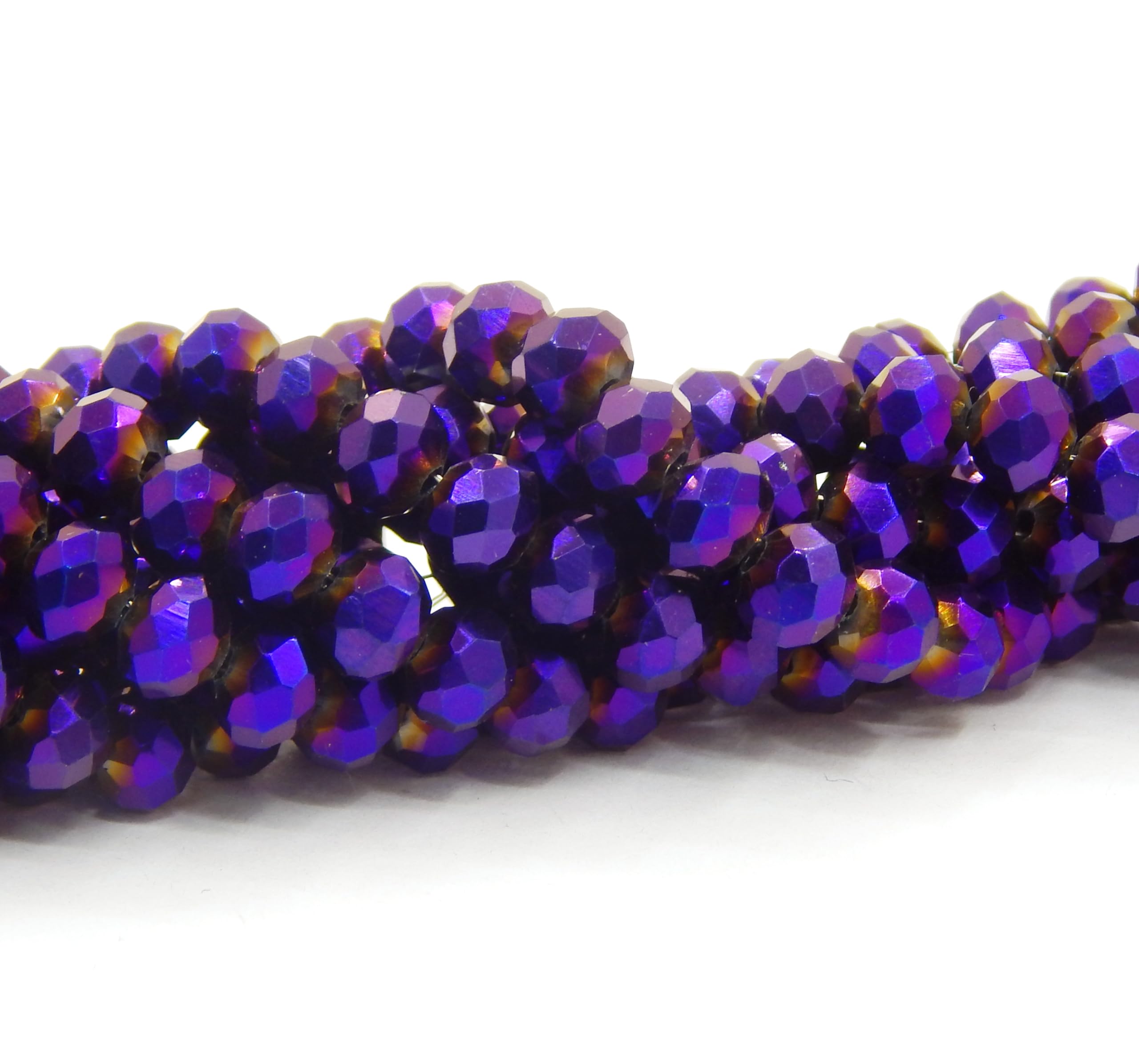 Perlin Pack of 160 Czech Bohemian Crystal Beads, 3 mm x 2 mm, Czech Beads, CZ Glass Faceted Rondelle Beads, Glass Beads - Image 3