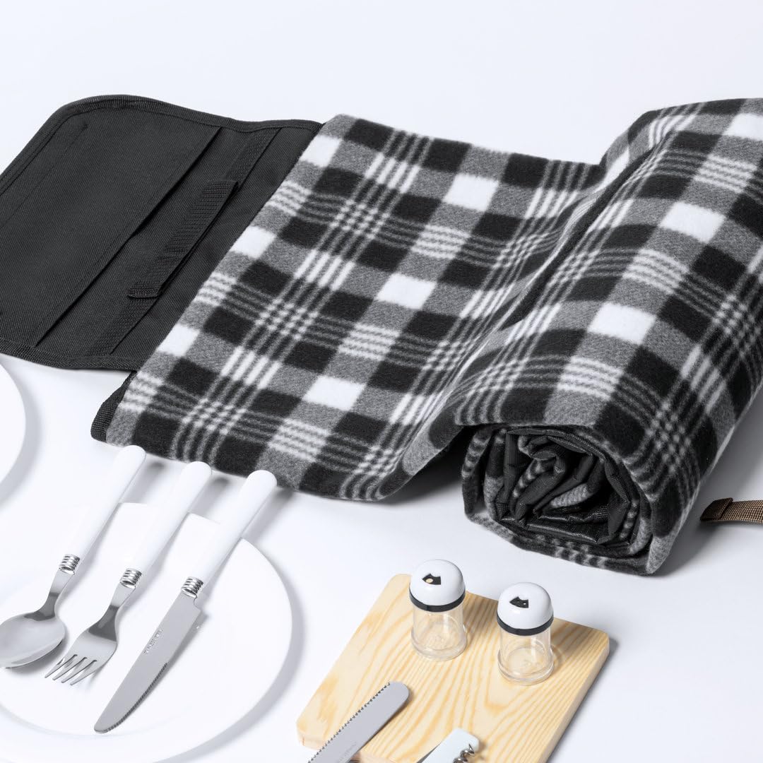 Mochila Nevera Picnic 4 Servicios | 32 Piezas | Incluye Manta 120x150 cm, Botellero, Tabla de Corte, Cubiertos y Vajilla | Diseño Premium en RPET | Extra PosaMóvil