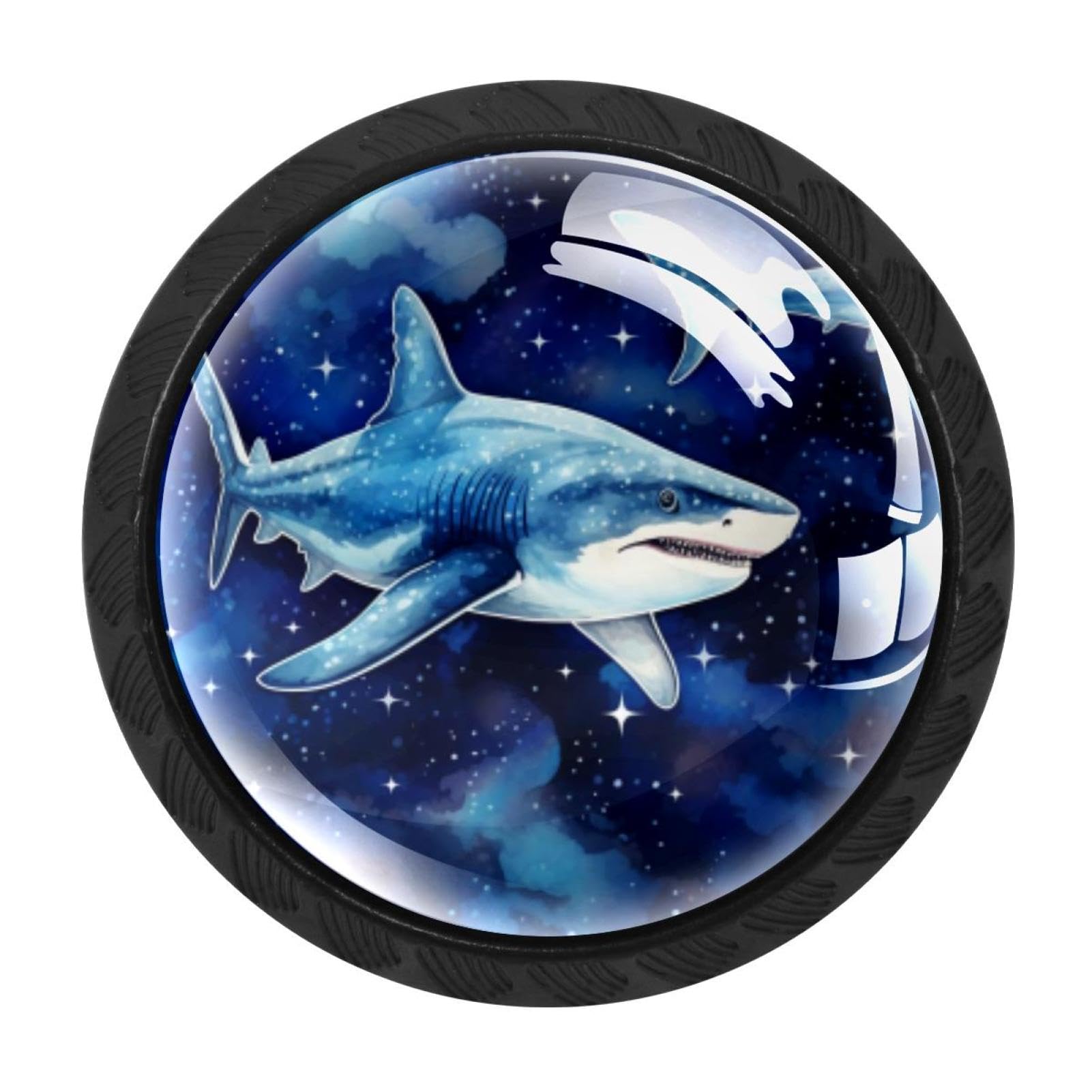 Chenzzzz Multicolored 20 4 Pack Starry Sky Shark Drawer Knob Cabinet Hardware