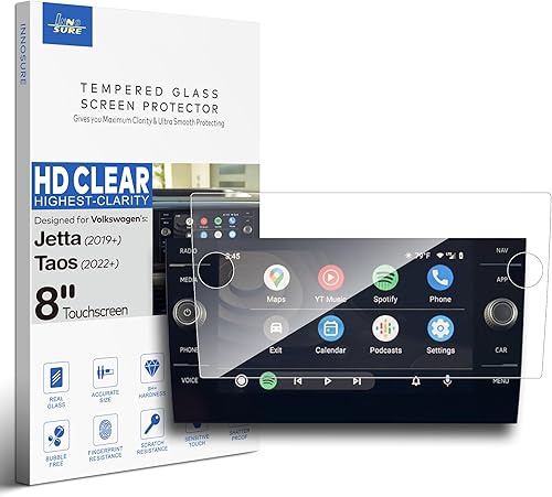 Protector de pantalla de vidrio Taos  Jetta diseñado para VW Volkswagen Taos SESEL (2022-2023), Jetta SEL (2019-2023), Jetta GLI Antobahn