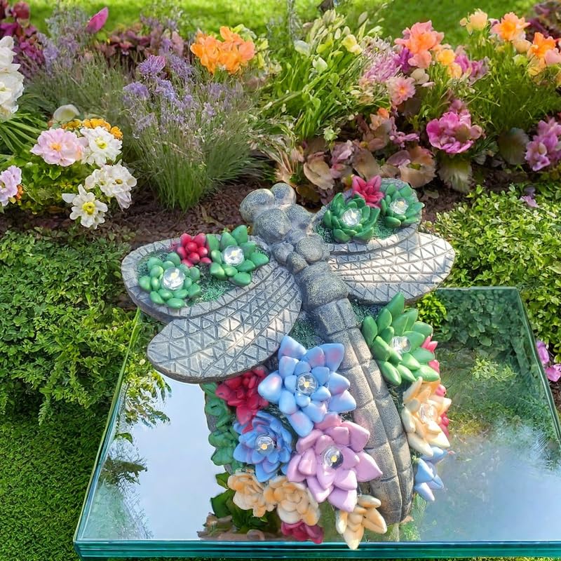 Ornement libellule résine étanche, le cadeau de jardin parfait - 4