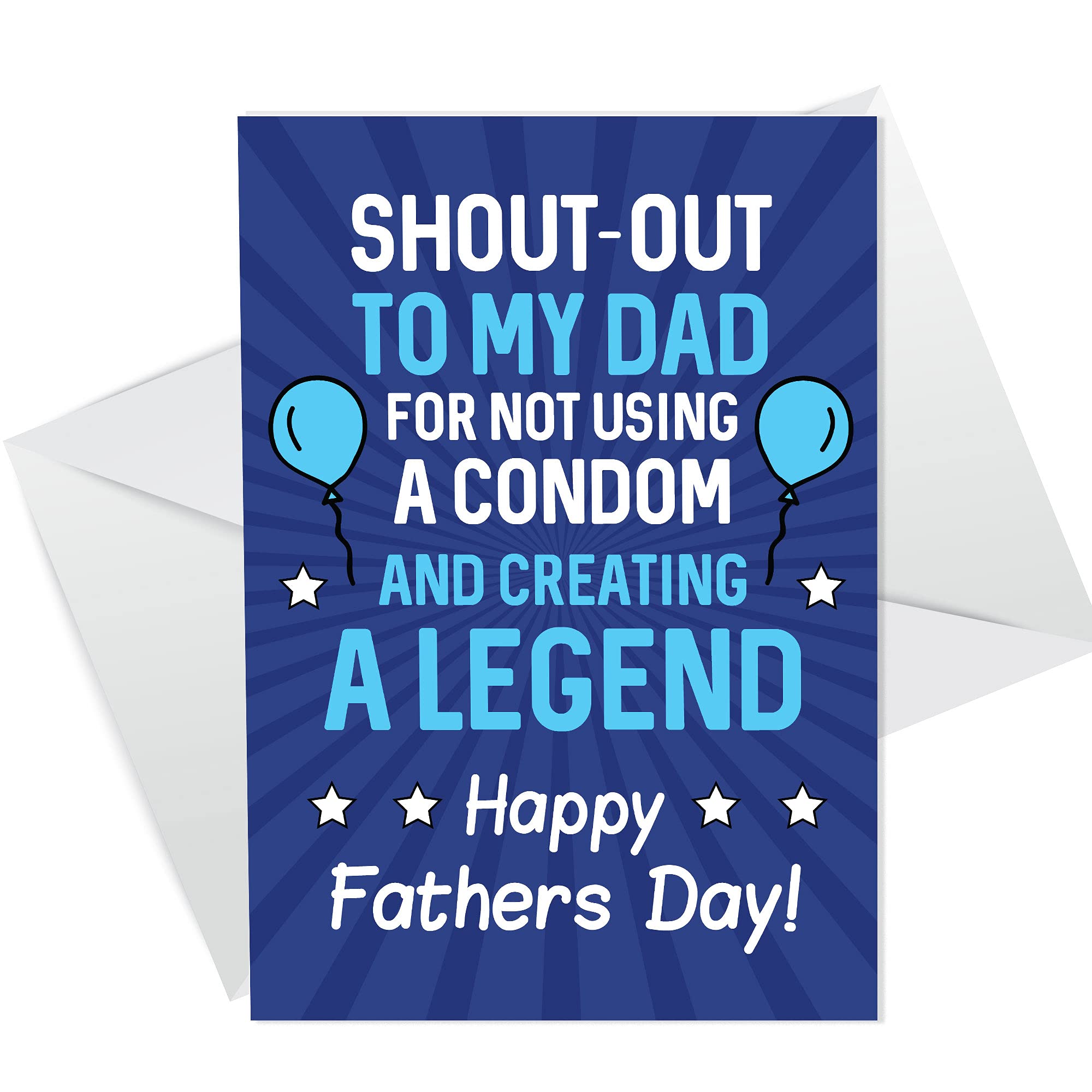 RED OCEAN Rude Fathers Day Card Novelty Card For Dad Daddy Cheeky Humour Card For Him