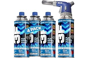 Culinary Professional Torch + 4 Butane Canisters