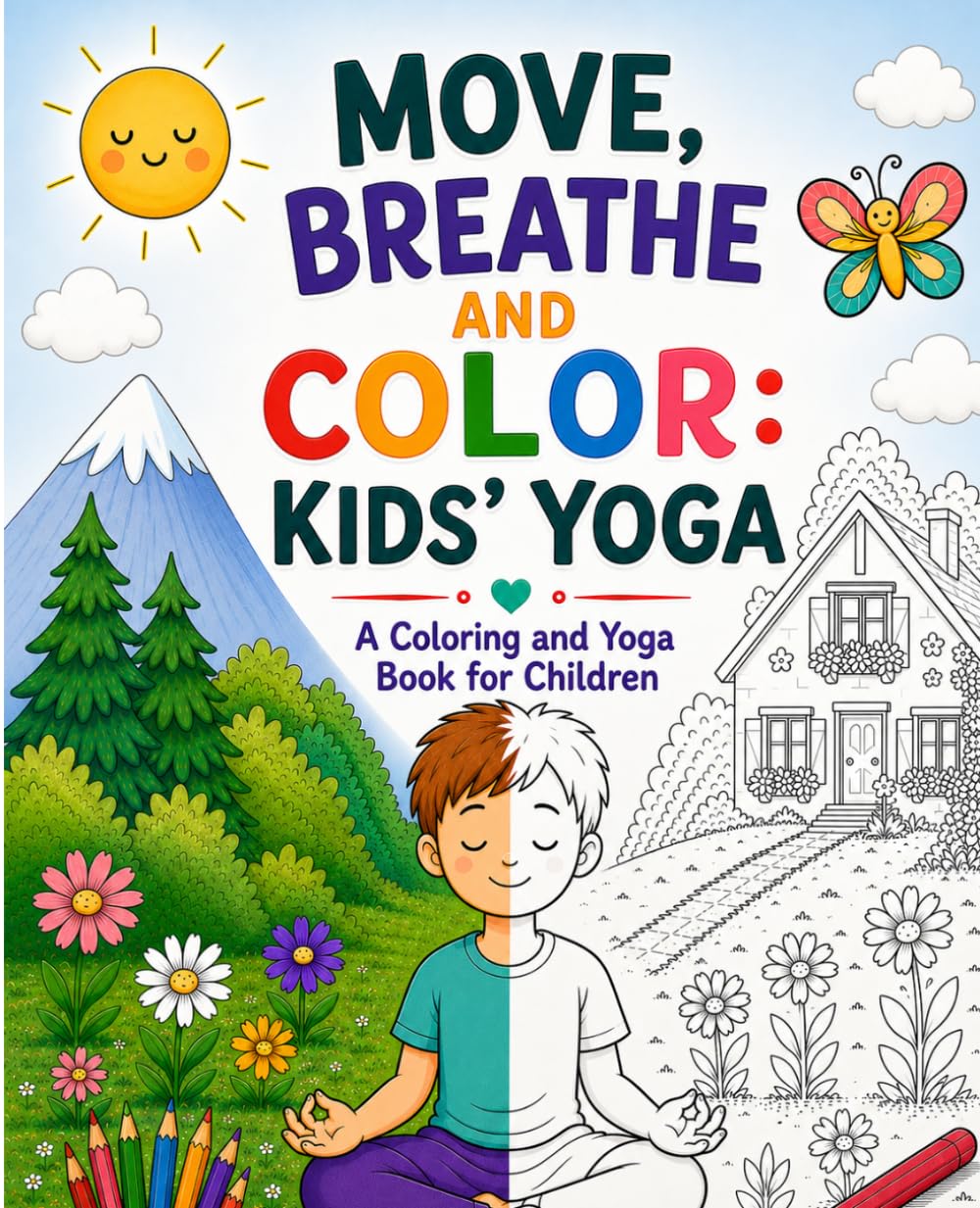 Move, Breathe and Color: Kids’ Yoga: A Coloring and Yoga Book for Children