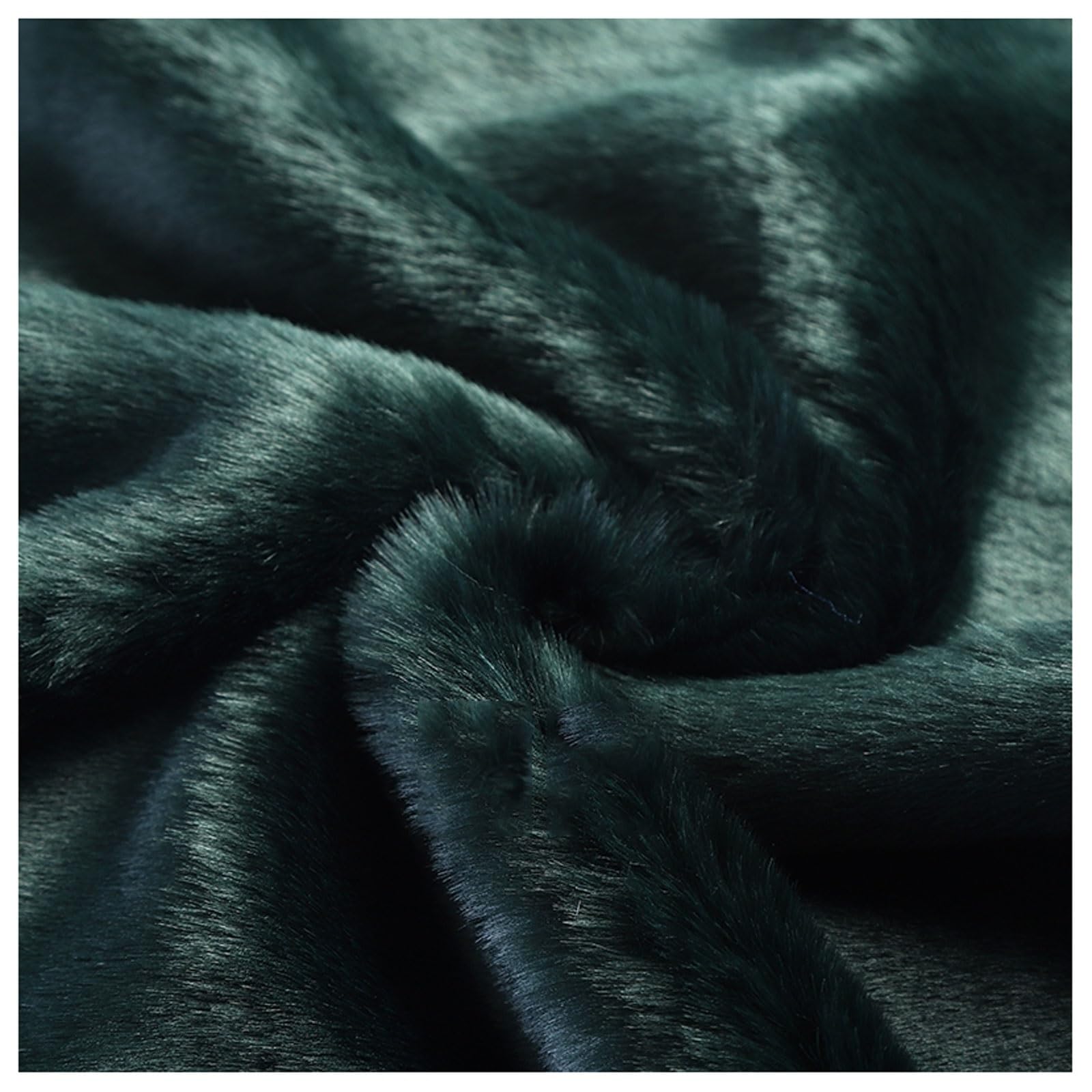 Faux Fur Plush Shaggy Faux Fur Fabric 2.8cm Long Pile Fur Fake Fur Materials, Soft and Fluffy Craft Fabric, for DIY Arts, Crafts, Apparel, Costume, Rug, Accessories, 50x20cm/50x180cm (Color : Green 4
