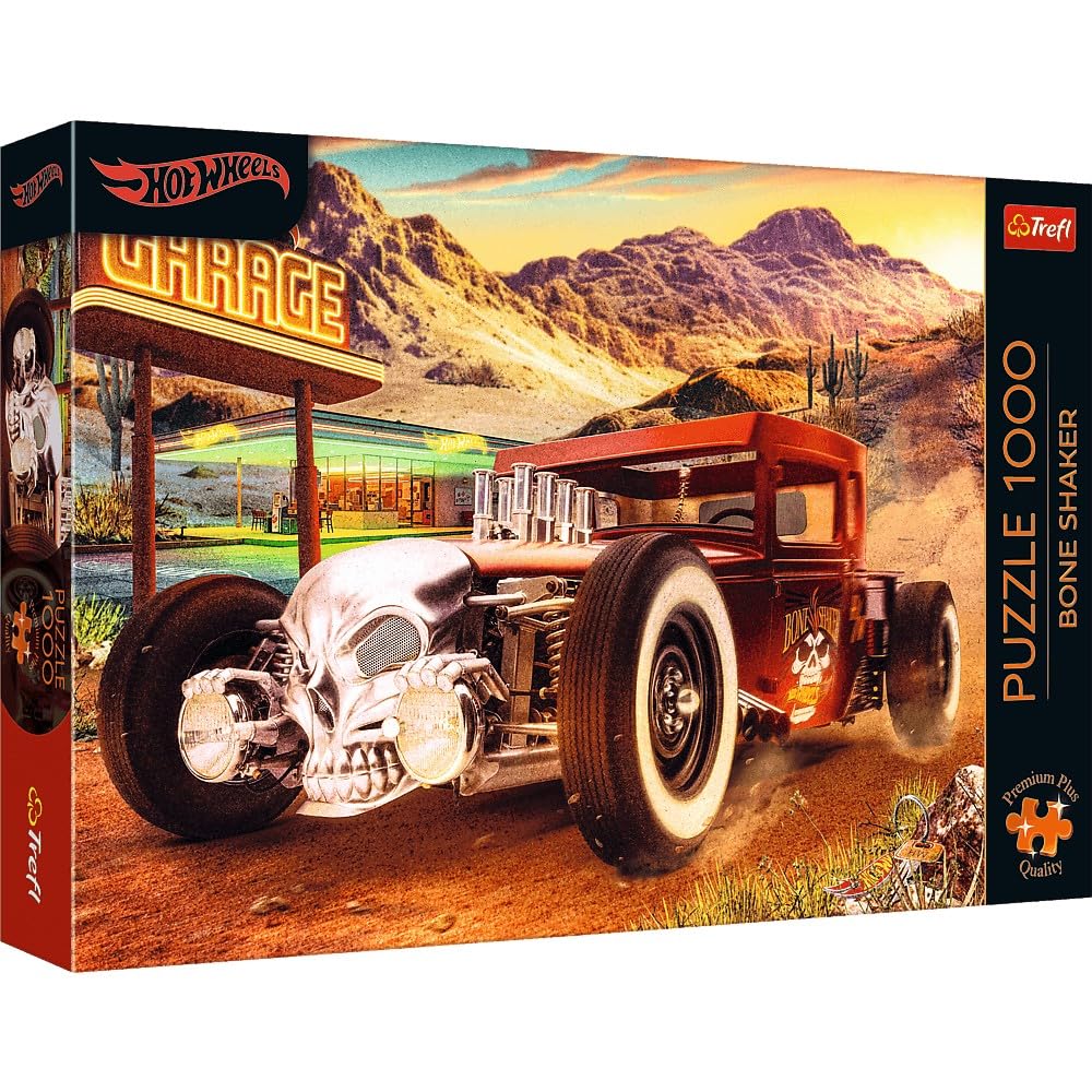 Trefl Premium Plus Quality Jigsaw Puzzle Hot Wheels: Bone Shaker - 1000 Pieces, Timeless Motifs Series, Perfect Matching Pieces, for Adults and Children from 14 Years