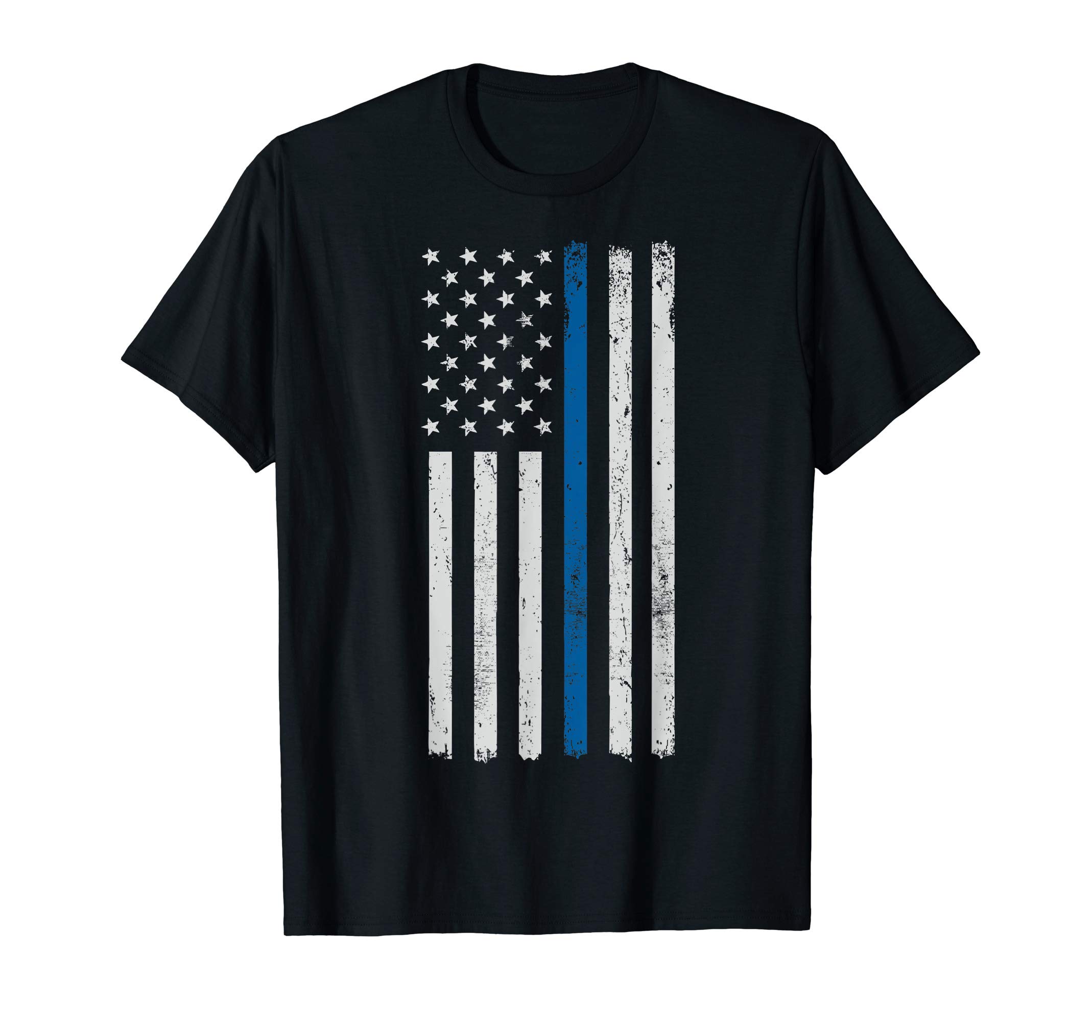 USA Police Supportive American Flag GiftsAmerican Flag Thin Blue Line Police Support Lives Matter US T-ShirtOEKO-TEX STANDARD 100