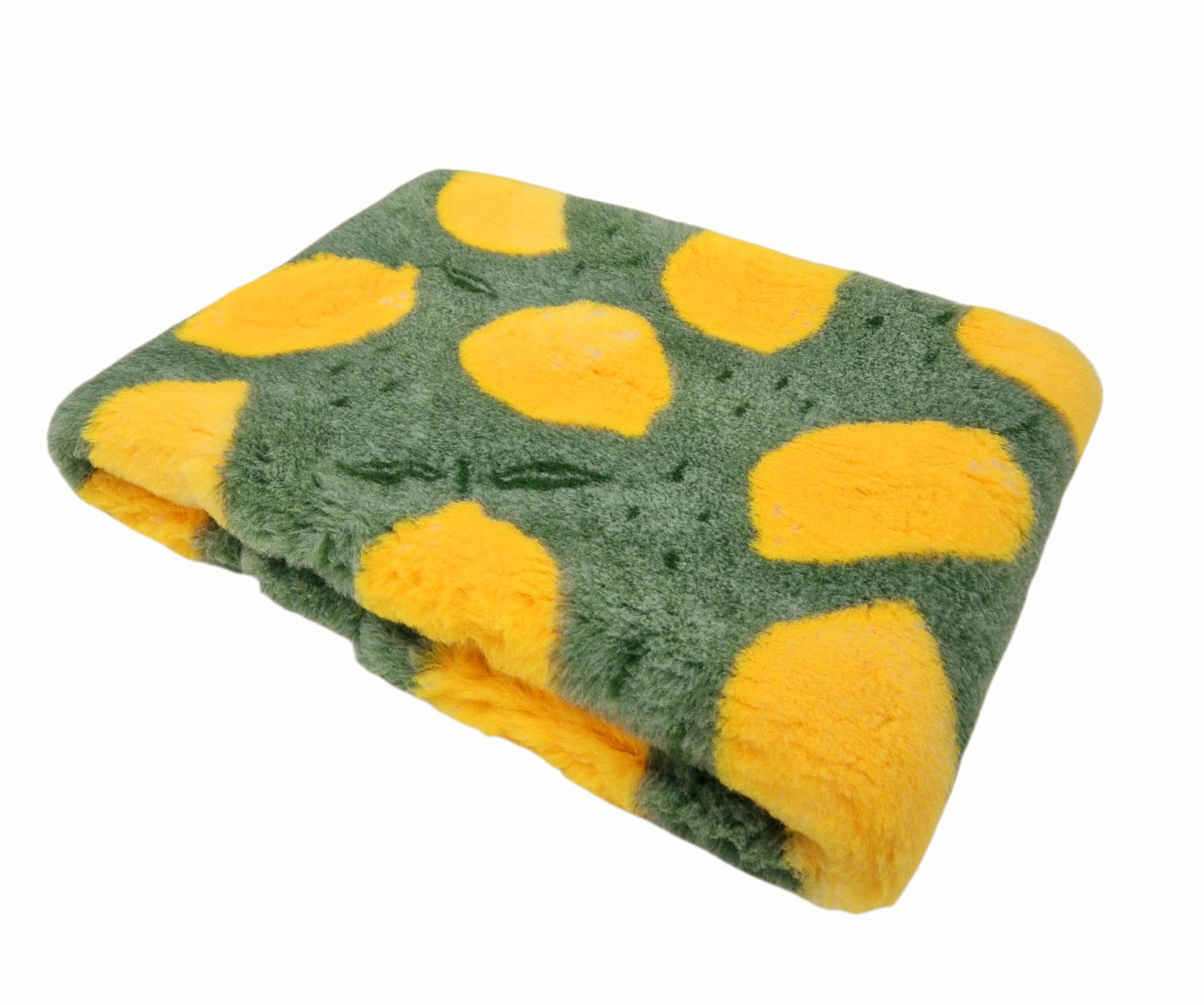 WOOF AND PUP | Non Slip Vet Bedding | Lemon Pattern | Machine Washable | UK Manufactured | Non-slip | Dog Bed | Whelping | Vet Bed (150cm x 200cm)
