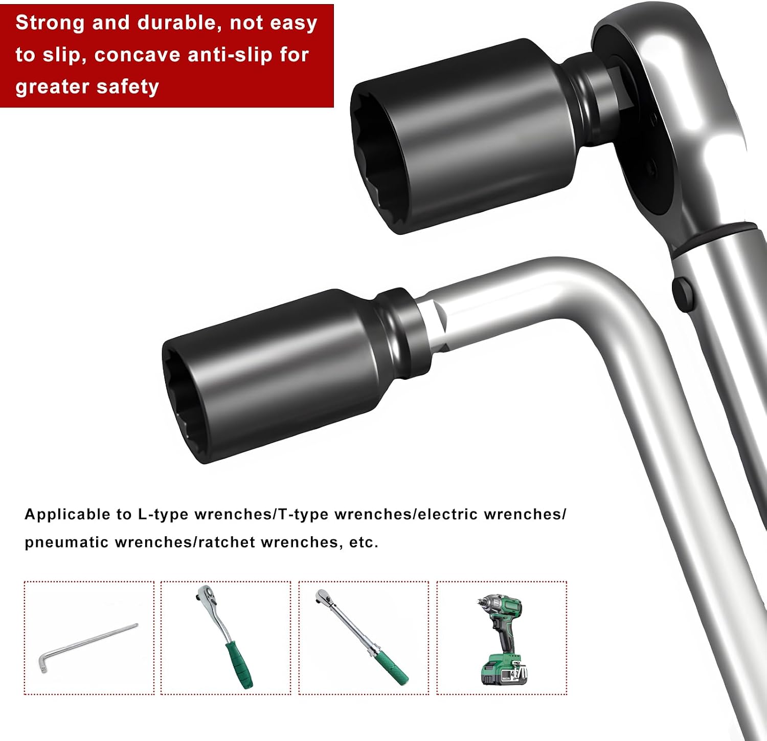 30mm 12 Point Axle Nut Impact Socket, 1/2 Inch Drive Spindle Nut Socket for Removing Axle Shaft Nuts, Quick-Fit Deep Well Wheel Lock Removal Tool for Impact Wrenches