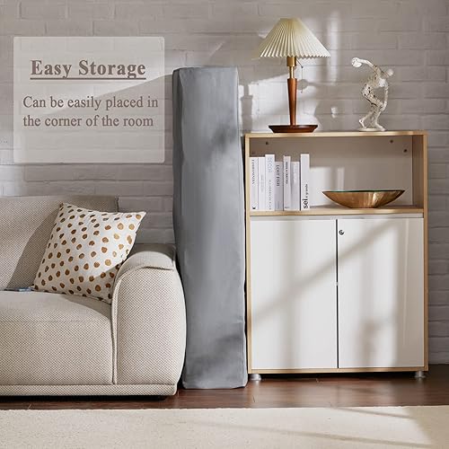 Miniatura 15 de SINWEEK Colchón plegable de espuma viscoelástica, cubrecolchón plegable de 4 pulgadas, cama de invitados certificada CertiPUR-US con funda de