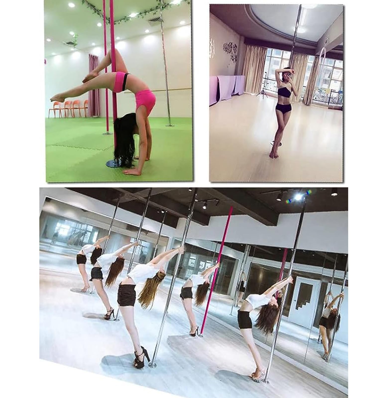 ポールダンス　練習用天井取り付け式ポール 2in1モード Amazon.co.jp: 2.24m-3.8m スチールポールダンスポール クラブ/ホーム
