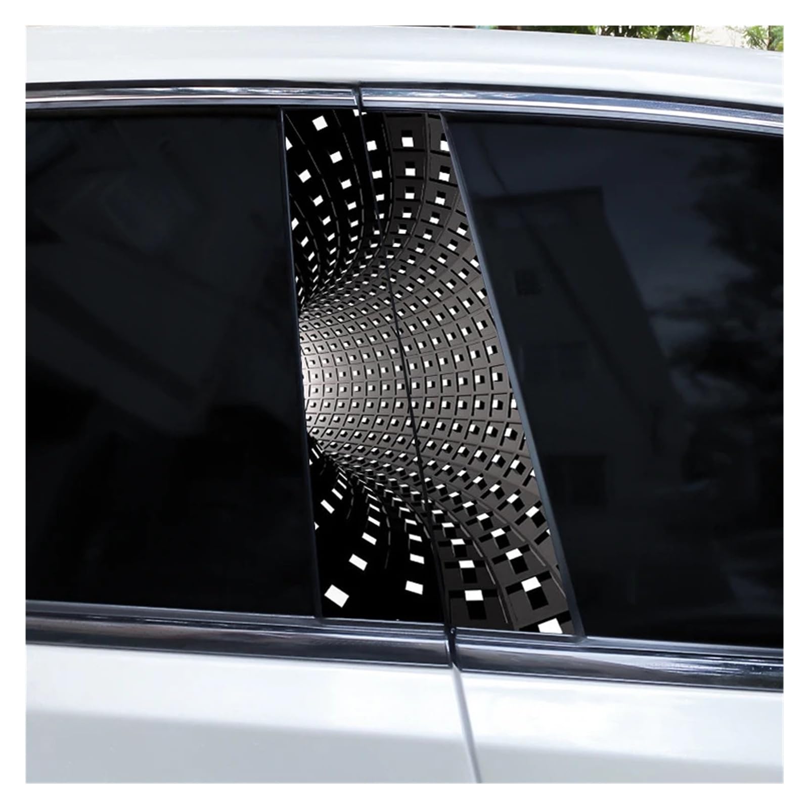 Car Side Decals 2pcs Funny Humorous Creative Car B-Pillar Stickers Cover Scratches Door Pillar Waterproof DIY Personalized Decal(Style I)
