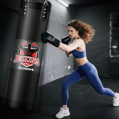 Miniatura 8 de Punching Bag Set for Adults, 4FT Heavy Boxing Bag Set with 12 OZ Boxing Gloves, Suitable for MMA Karate Kickboxing Boxing Muay Thai Training at Home