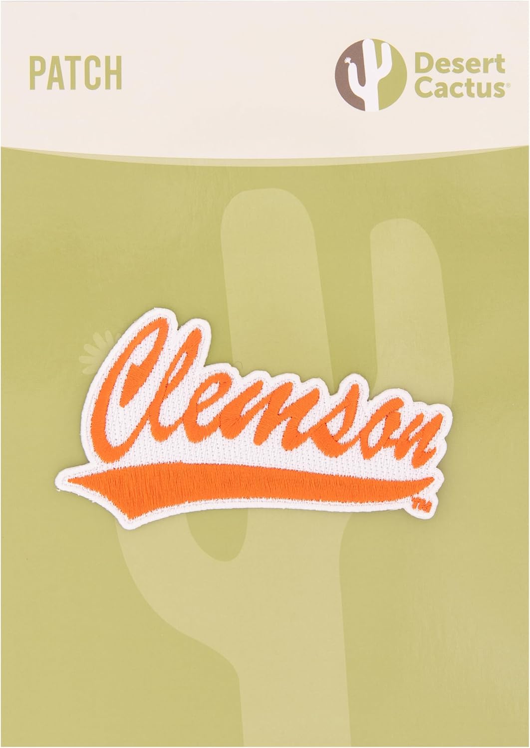 Desert Cactus Clemson University Patch – Embroidered Iron On/Sew On Applique for Blazers, Jackets, Backpacks, Bags, Hats & Tactical Gear – Clemson Tigers (Patch - Design F) - Image 3