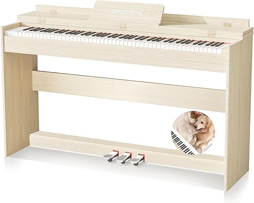 SHEIRIN Piano digital 88 teclas, soporte con peso, martillo, acción, pedal de teclado eléctrico, tamaño completo, para el hogar, profesional,