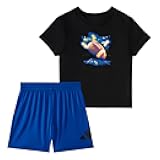 baby-boys Short Sleeve Cotton Tee Shirt and Logo Short Set