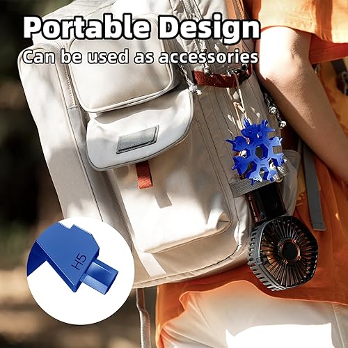 Miniatura 7 de Vickay Paquete de 2 multiherramientas 18 en 1 de copo de nieve, kit de destornillador plano, llaveabridor de botellas, equipo de campamento EDC,