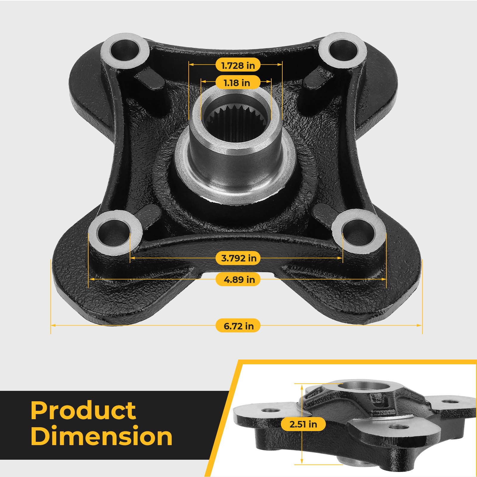 Amazon.com: Front/Rear Wheel Hub with Studs for Polaris RZR XP