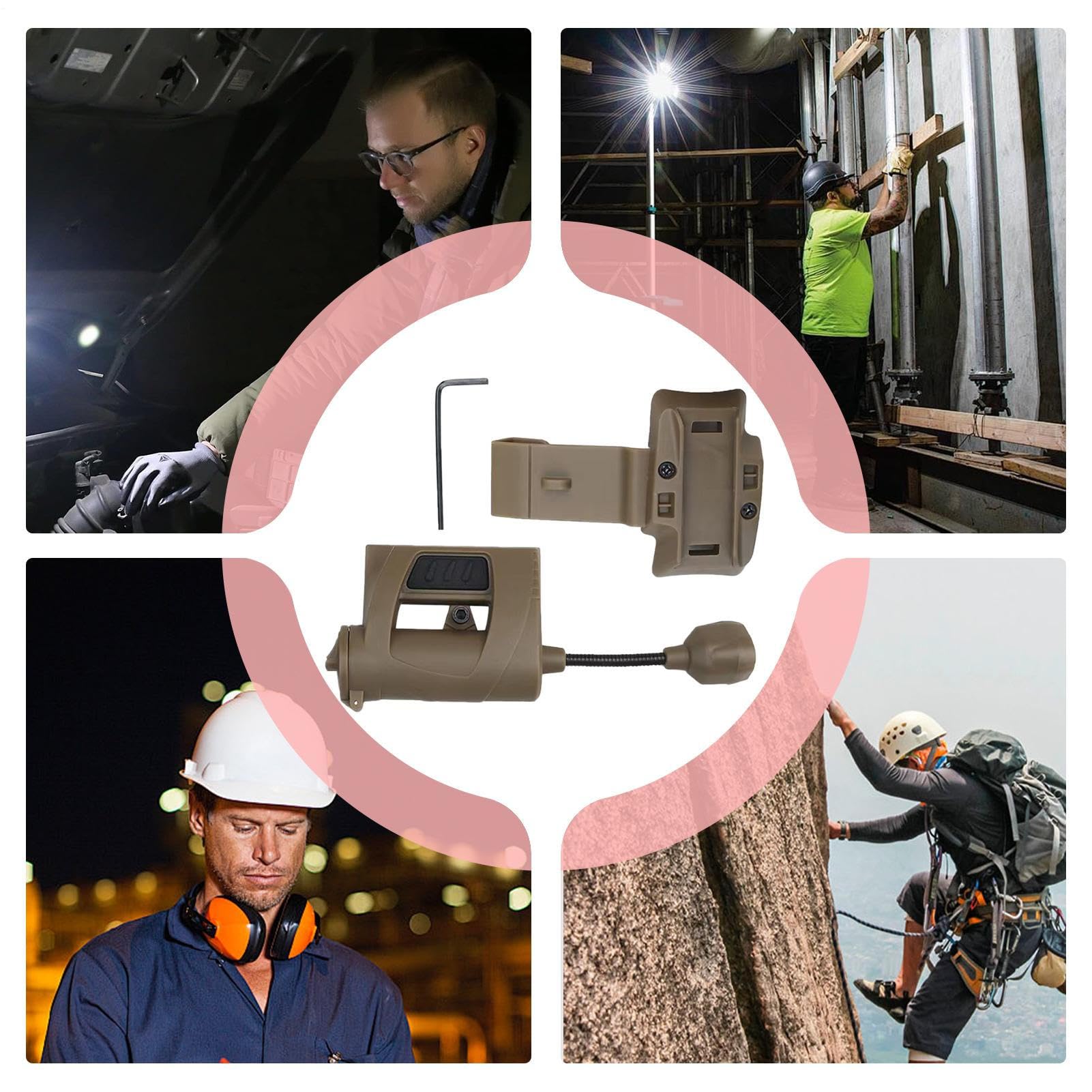 Helm-Taschenlampe-Verstellbarer 4-Farben-Scheinwerfer für Freisprecheinfassbarkeit, Helmlicht mit Multi-Mode-Strahl zum Radfahren, Camping, Angeln, Gehen, Roller, Outdoor-Abenteuer