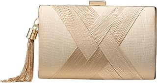 YAPAION Tassel Evening Clutch Purse for Women - Crossbody Shoulder Bag for Wedding Party Night Out