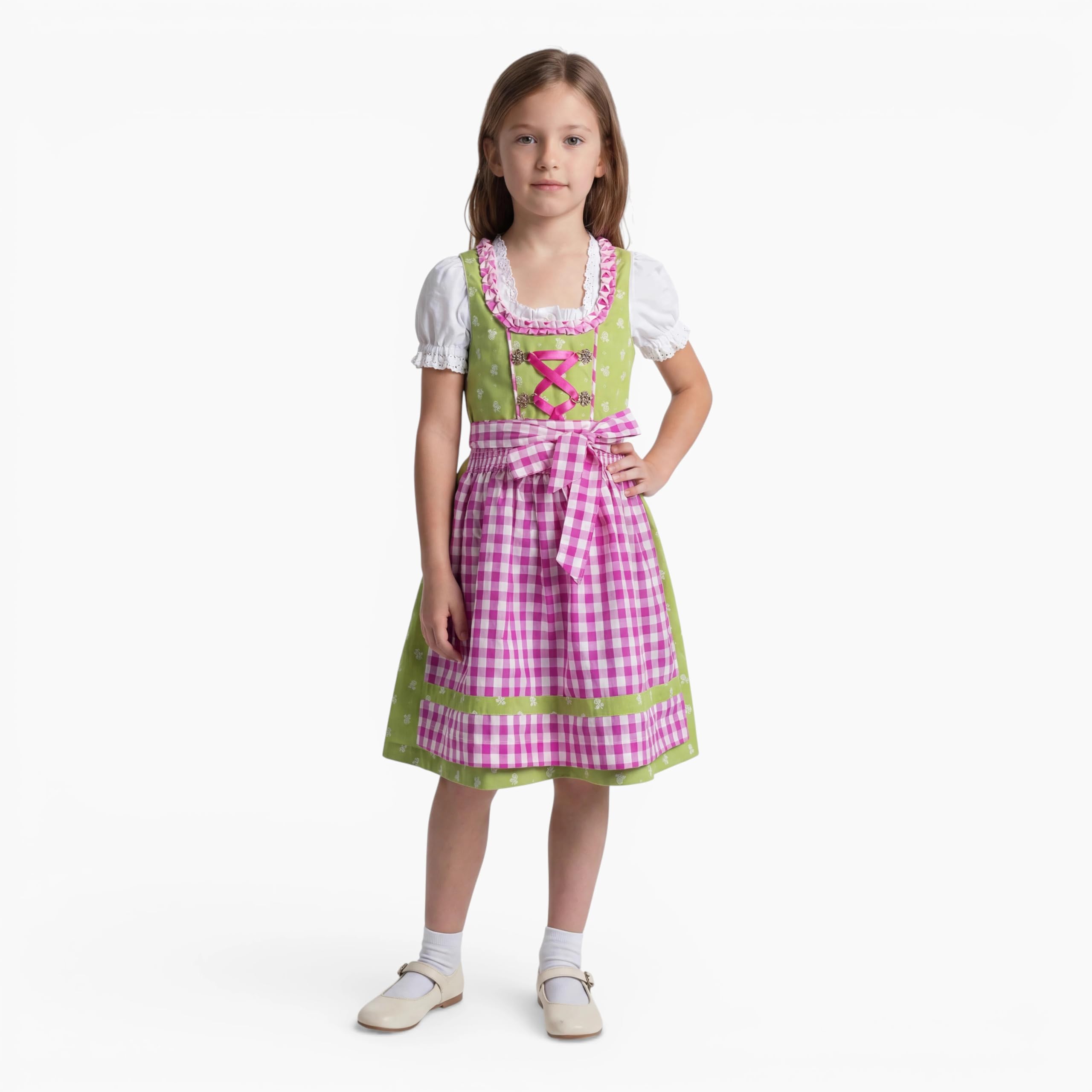 Ramona Lippert Kinderdirndl Chrissi, 3-teilig mit Bluse, grün