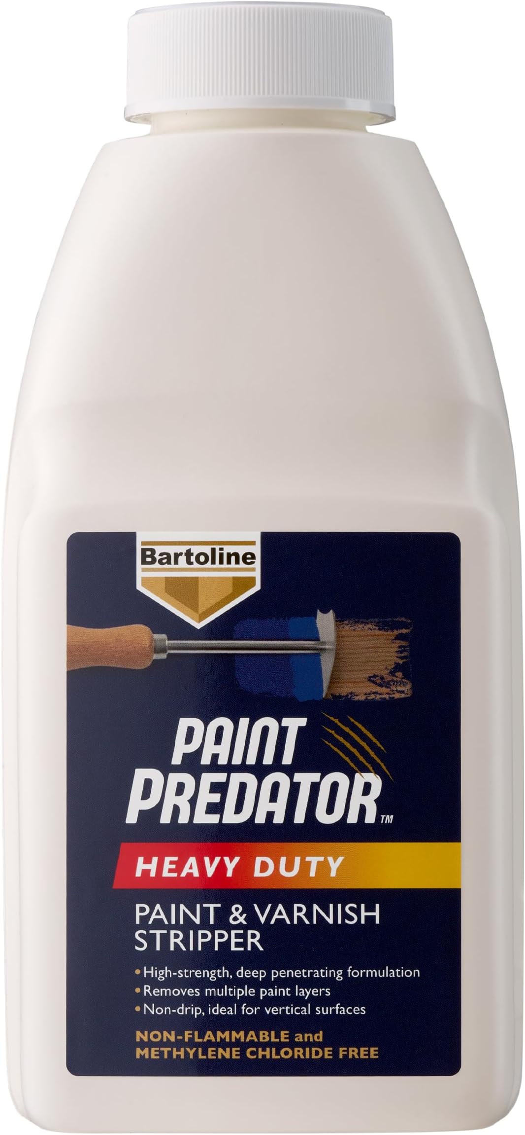 Bartoline Paint Predator Heavy Duty Paint and Varnish Stripper 500ml - High Performance Paint Remover - 1876 Professional Range