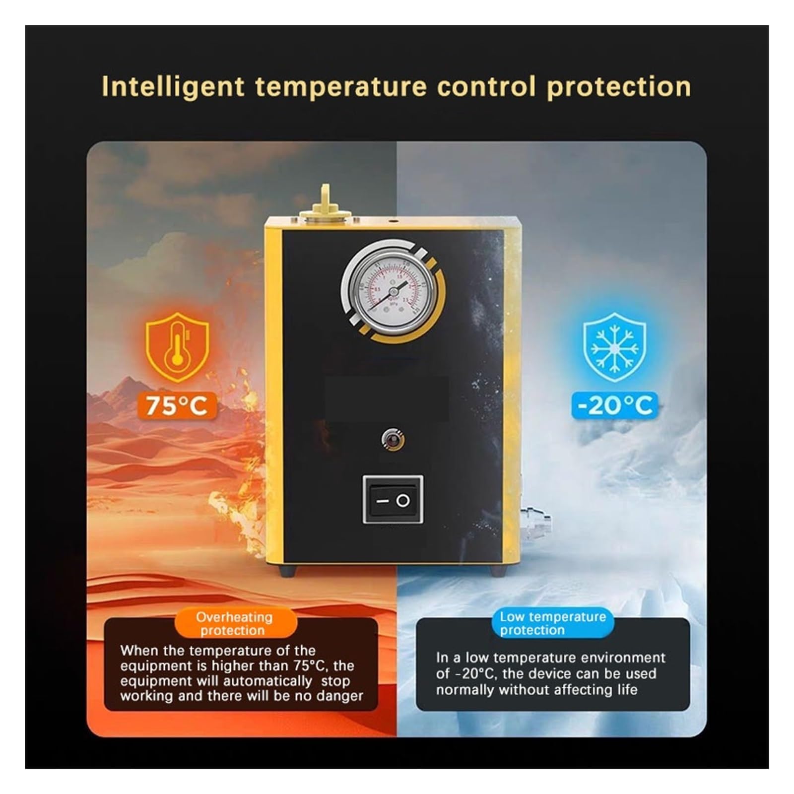 Detector de fugas humo del coche, detector admisión motor, tubo escape con manómetro, reparación averías Uso doméstico