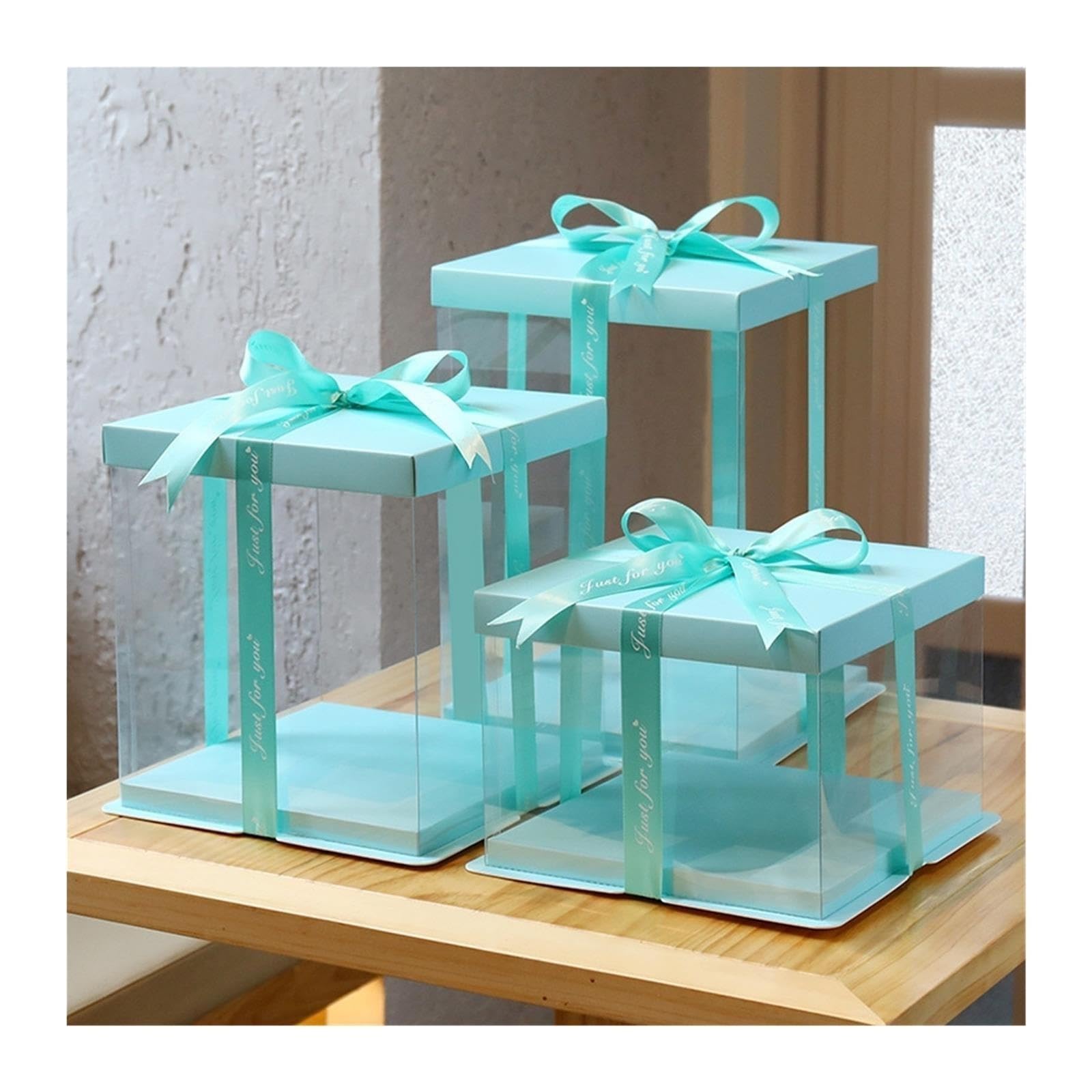Scatola per Torte Confezione regalo in PET trasparente da 10 set
