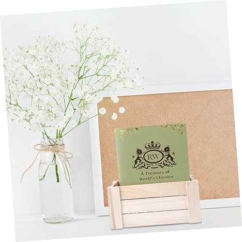 Miniatura 3 de Yardwe Cesta de almacenamiento de escritorio de madera, caja de baño para calcetines de oficina, 1 ud