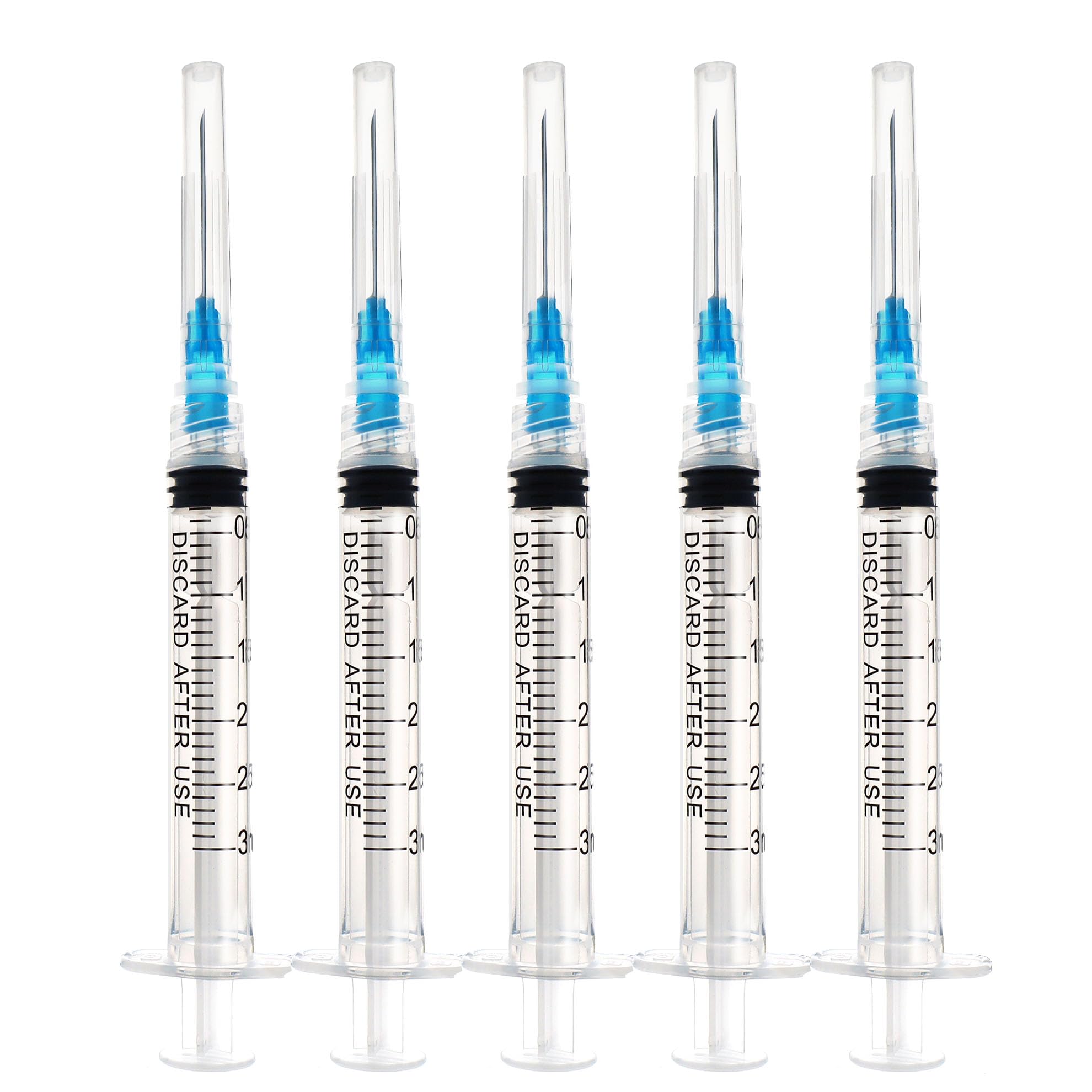 Cafozsmu 100 Pack 3ml Syringe with Needle 23G