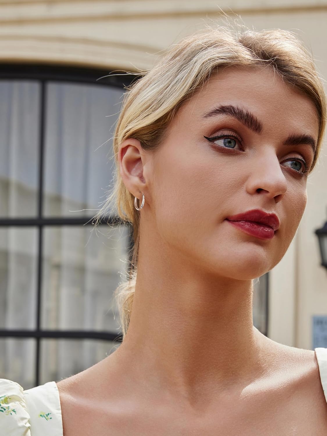 Elegant Hoop Earrings for Women Star Silver/Gold Plated Earrings Hypoallergenic Earring for Women Jewelry Gifts for Christmas,Valentine's Day,Anniversary - Image 5