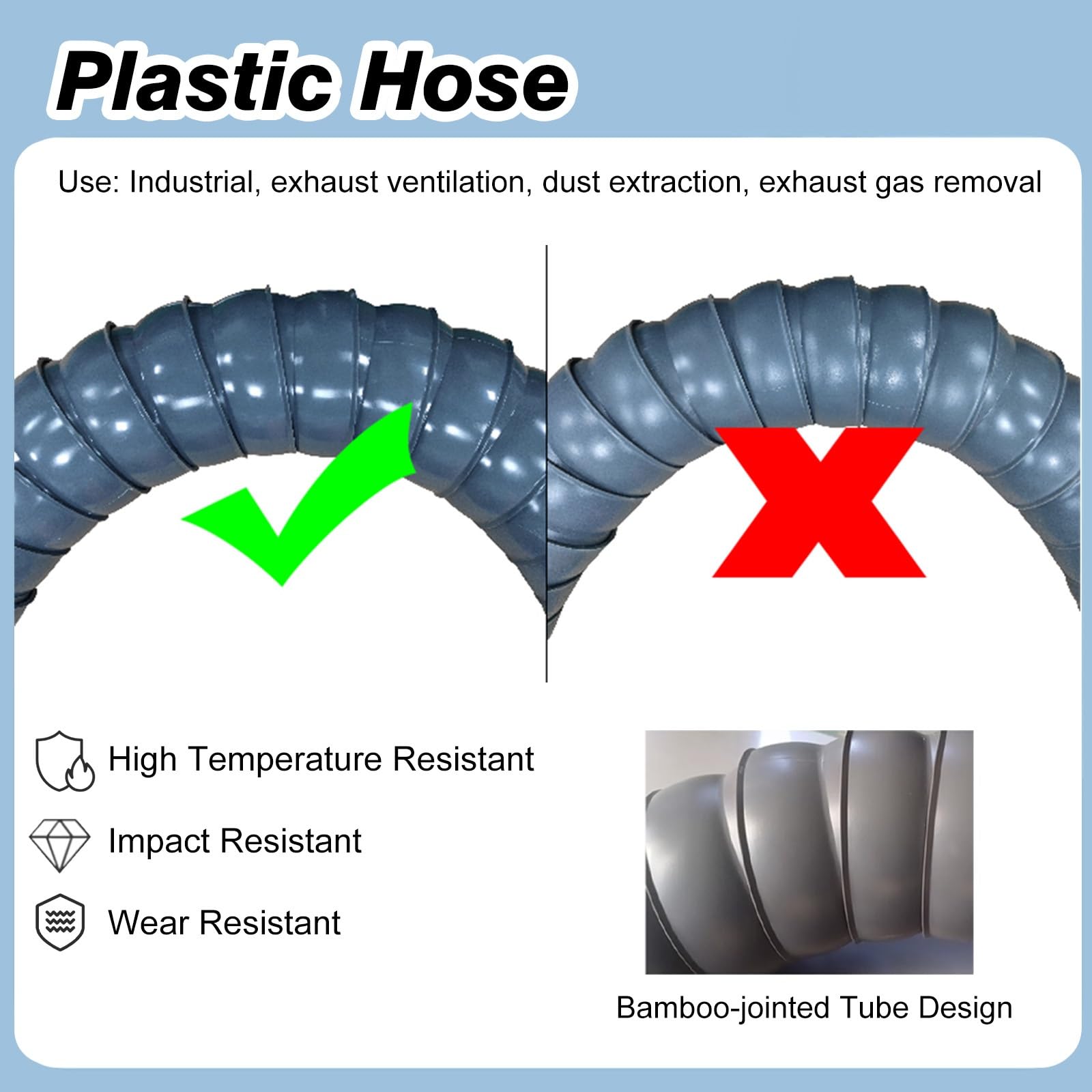Braccio universale per estrattore fumi, 2 m, per salone/negozio/laboratorio 8"/6"/4"/2" tubo flessibile con ugello bianco tubo flessibile efficiente sistema di filtrazione dell'aria soluzione di