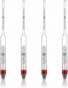 balacoo 4 Pcs Floating Aquarium Hydrometer with Thermometer 32-110F/0-43C