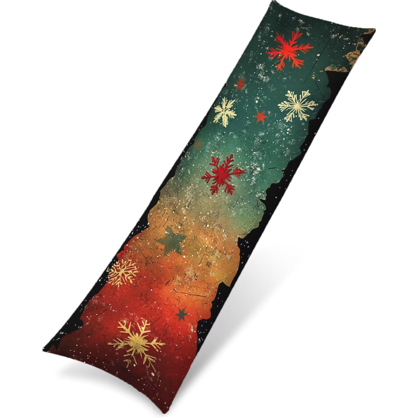 Poszewka na poduszkę 60 x 180 cm, dla osób śpiących na boku, turkusowa, pomarańczowa, super miękka, dwustronna, długa poduszka z niewidocznym zamkiem błyskawicznym, na sofę, łóżko, dekoracja w0-1496