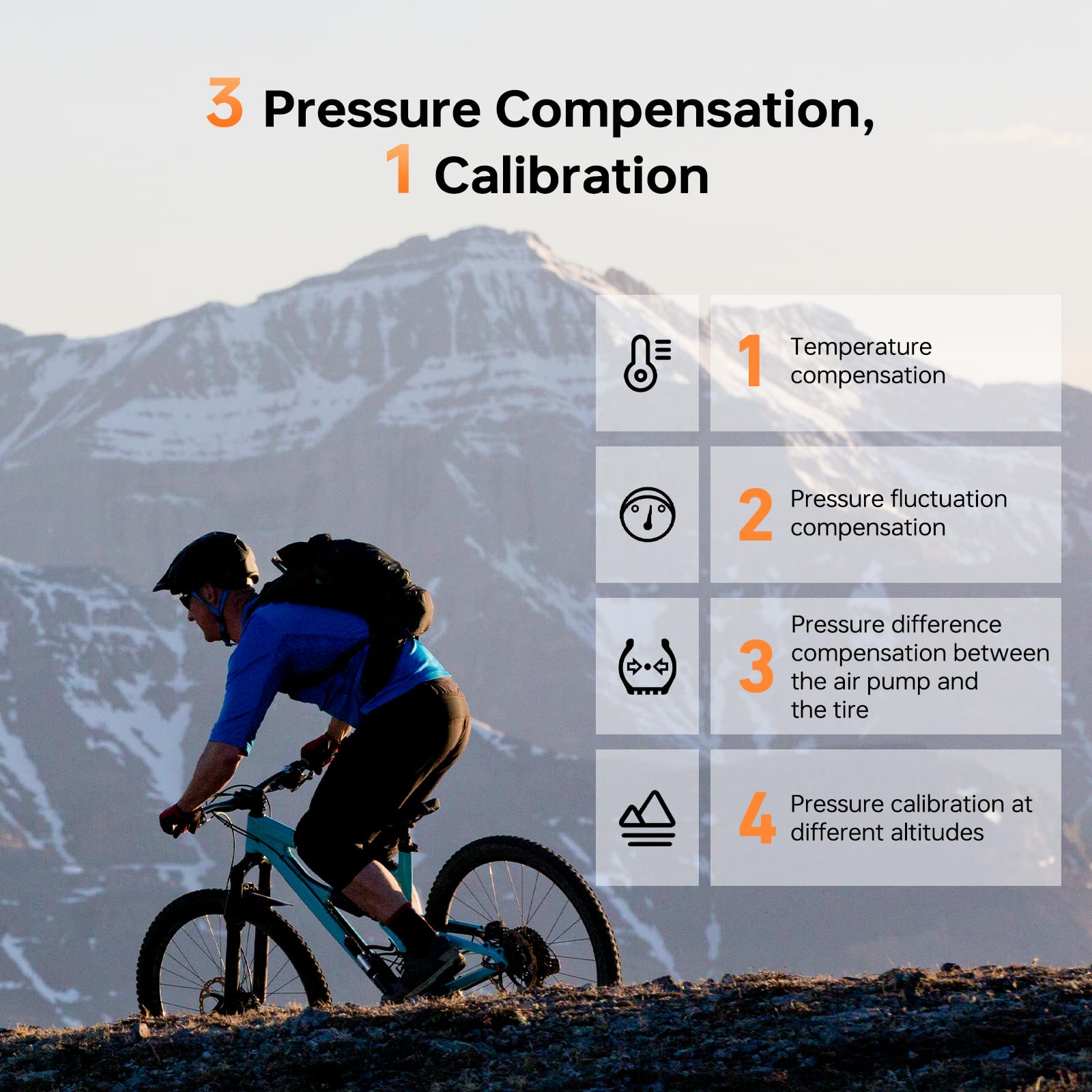 AIRBANK Pompe à vélo étanche avec manomètre, 120 PSI, 600 mAh, Pocket 3 | Étanche, pour les jours de pluie, arrêt automatique, compatible avec les valves Presta et Schrader pour vélos de route