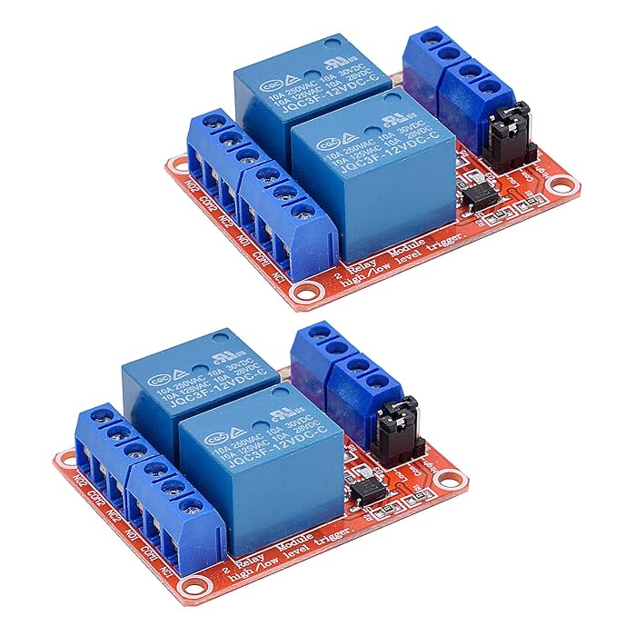 2 Relay Arduino Module 12v Trigger Relay 2-Channel 12V Relay Module With Optocoupler - Arduino ...