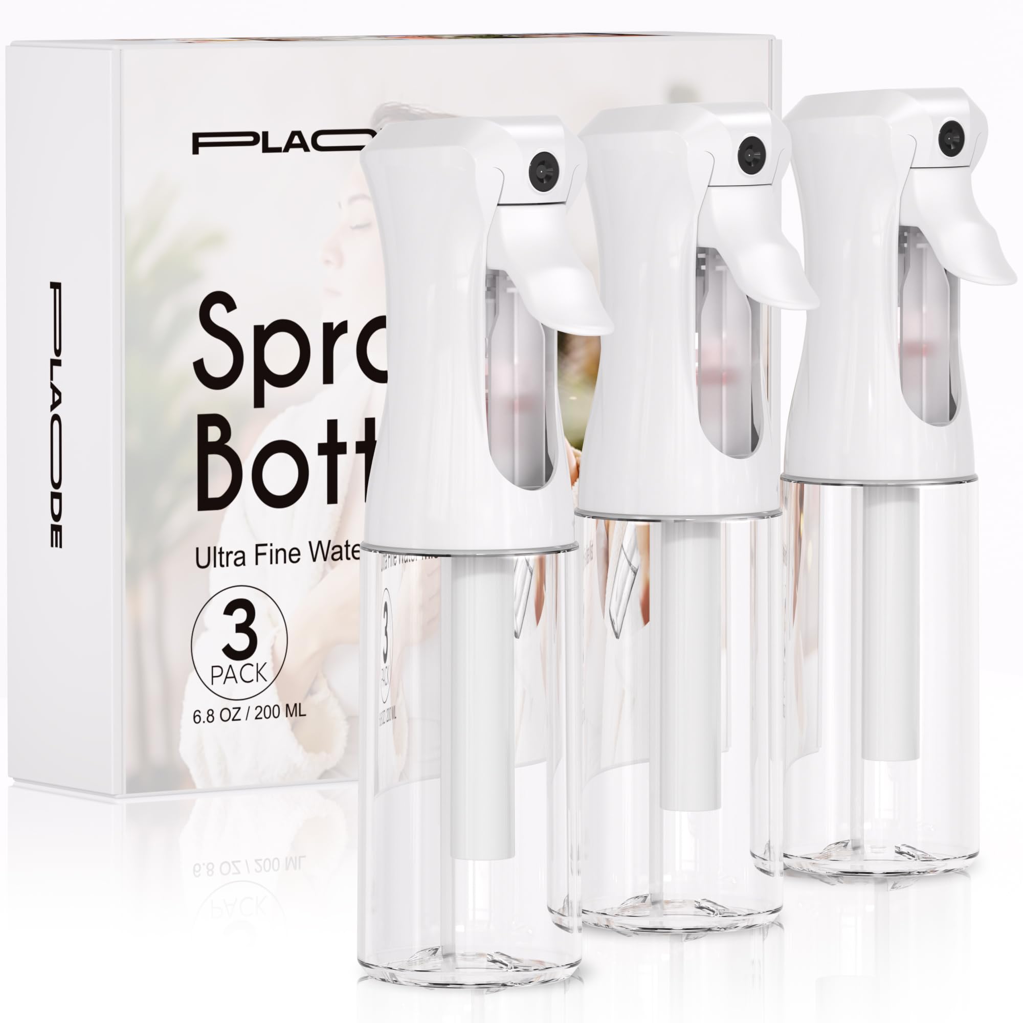 Plaode 3 Pack Continuous Spray Bottles - refillable containers | Mubboo
