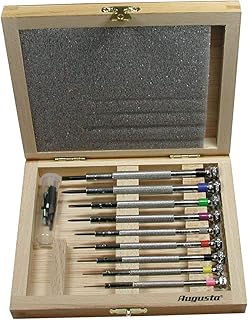 Augusta zestaw wkrętaków szczelinowych 9-częściowy zegarmistrz + zapasowe ostrze