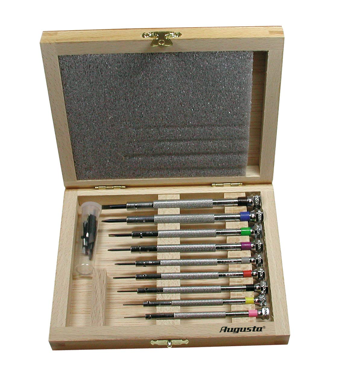 Augusta Schraubendreher Set Schlitz 9-tlg. Uhrmacher + Ersatzklinge