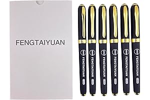 Fengtaiyuan 038P18Prox6: Ultra-Fine 0.38mm Black Gel Pens for Precision Writing