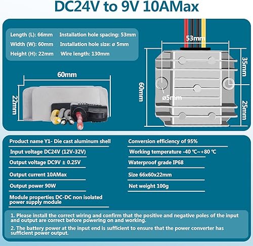 Miniatura 9 de DC-DC 12V 24V 36V (9V-40Vestabilizado a 24V 6A 144W Convertidor de potencia, regulador de voltaje, refuerzo, módulo de potencia impermeable y