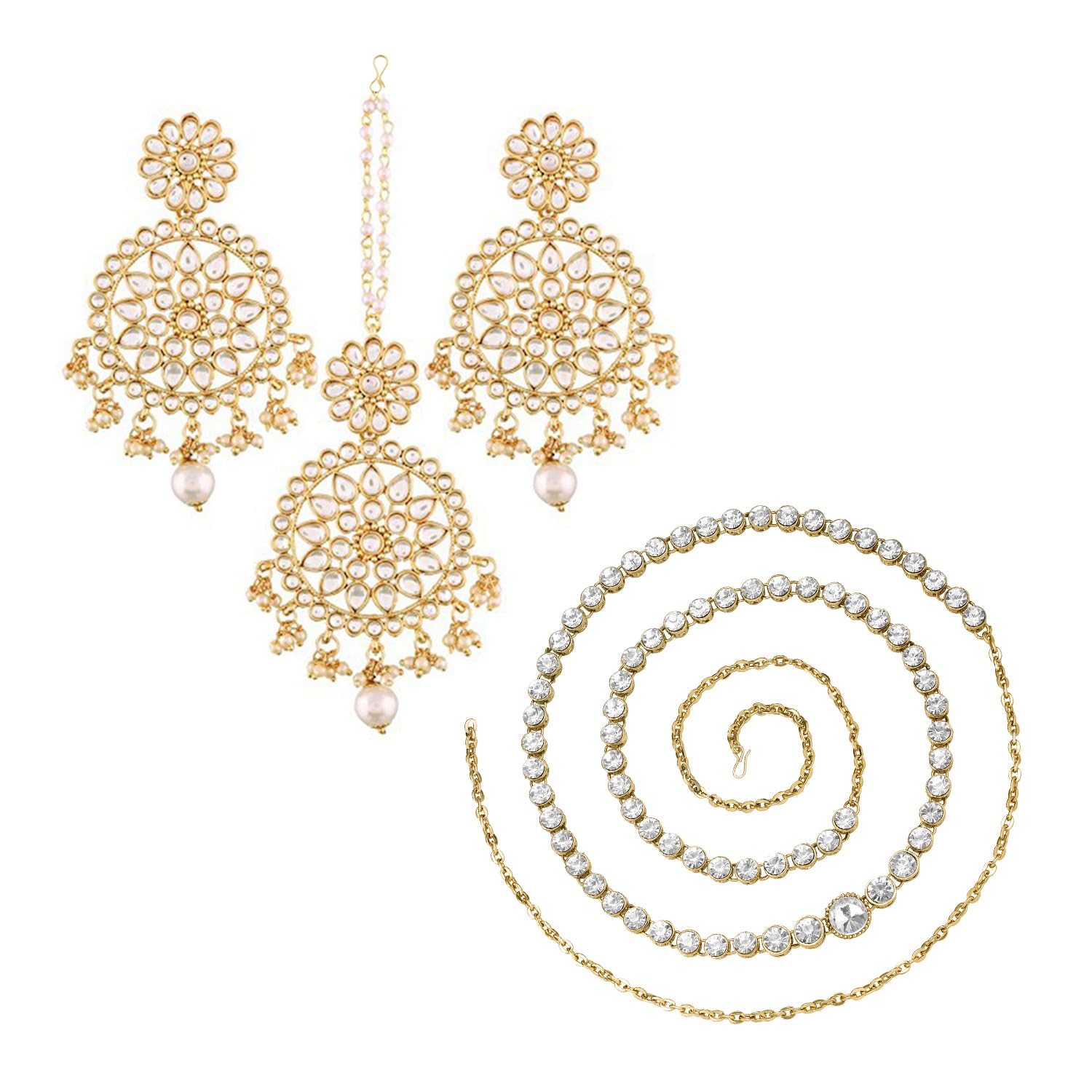 peora Traditional Ethnic Kundan Jewellery Set Gift for Women-picture-0