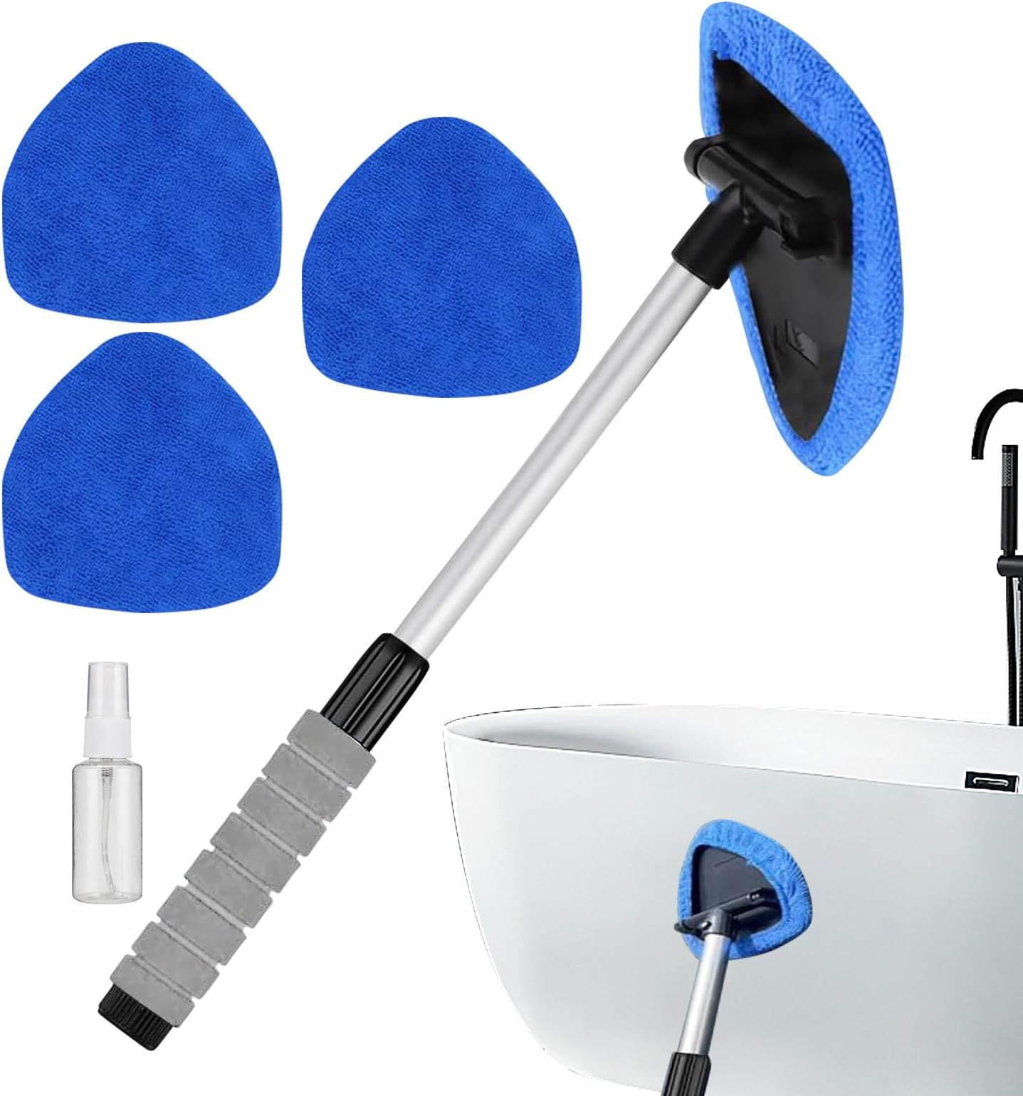 Car Wiper – 28 x 14 x 3 cm Window Cleaning Kit | 6 Brushes | Scraper Fiber Optic Spray Bottle 100 ml | Interior Exterior Anti-Fog