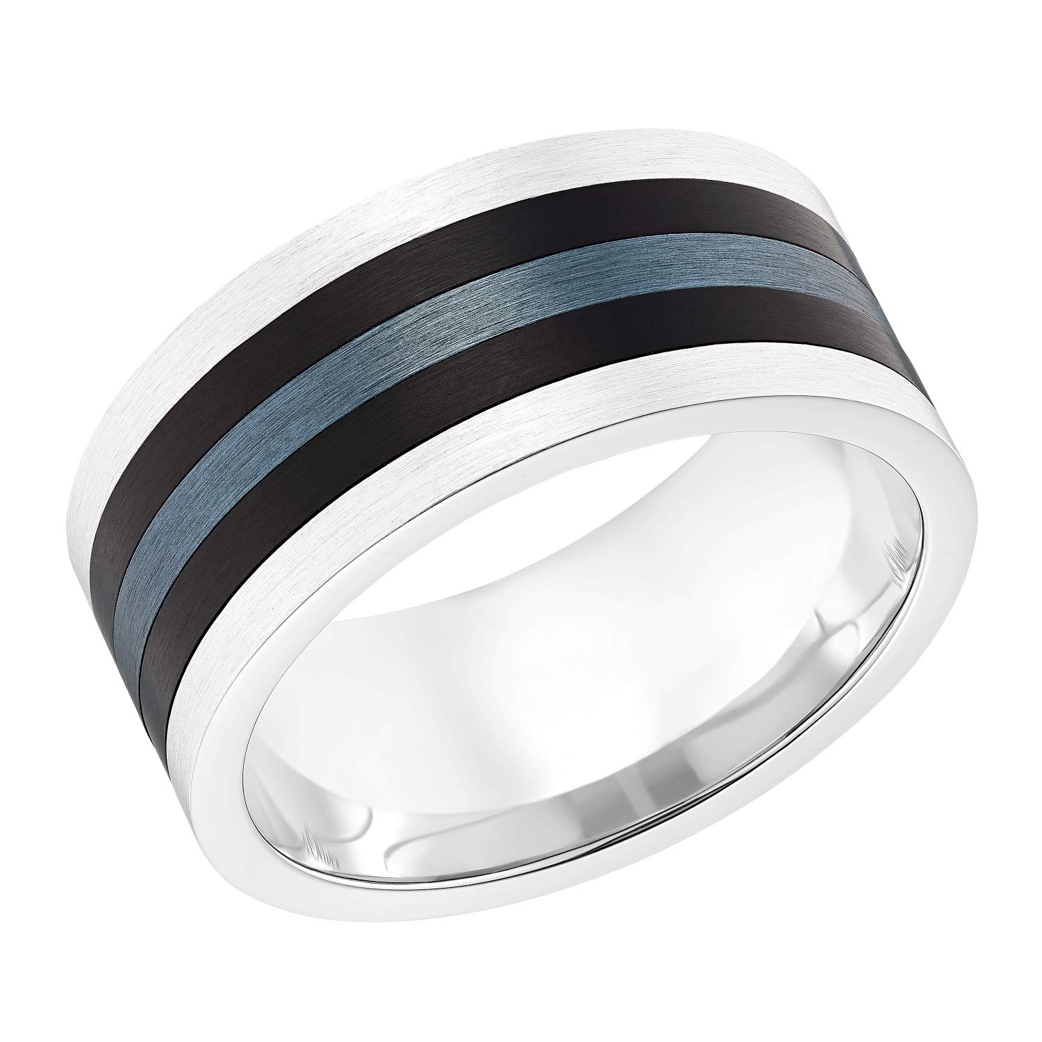 s.Oliver Ring Edelstahl Herren Ringe, Silber, Kommt in Schmuck Geschenk Box, 2031517