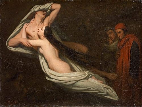 Miniatura 1 de Posterazzi PDX50450SMALL Dante and Virgil Meeting The Shades of Francesca da Rimini and Paolo ARY Scheffer - Póster (24 x 18), multicolor