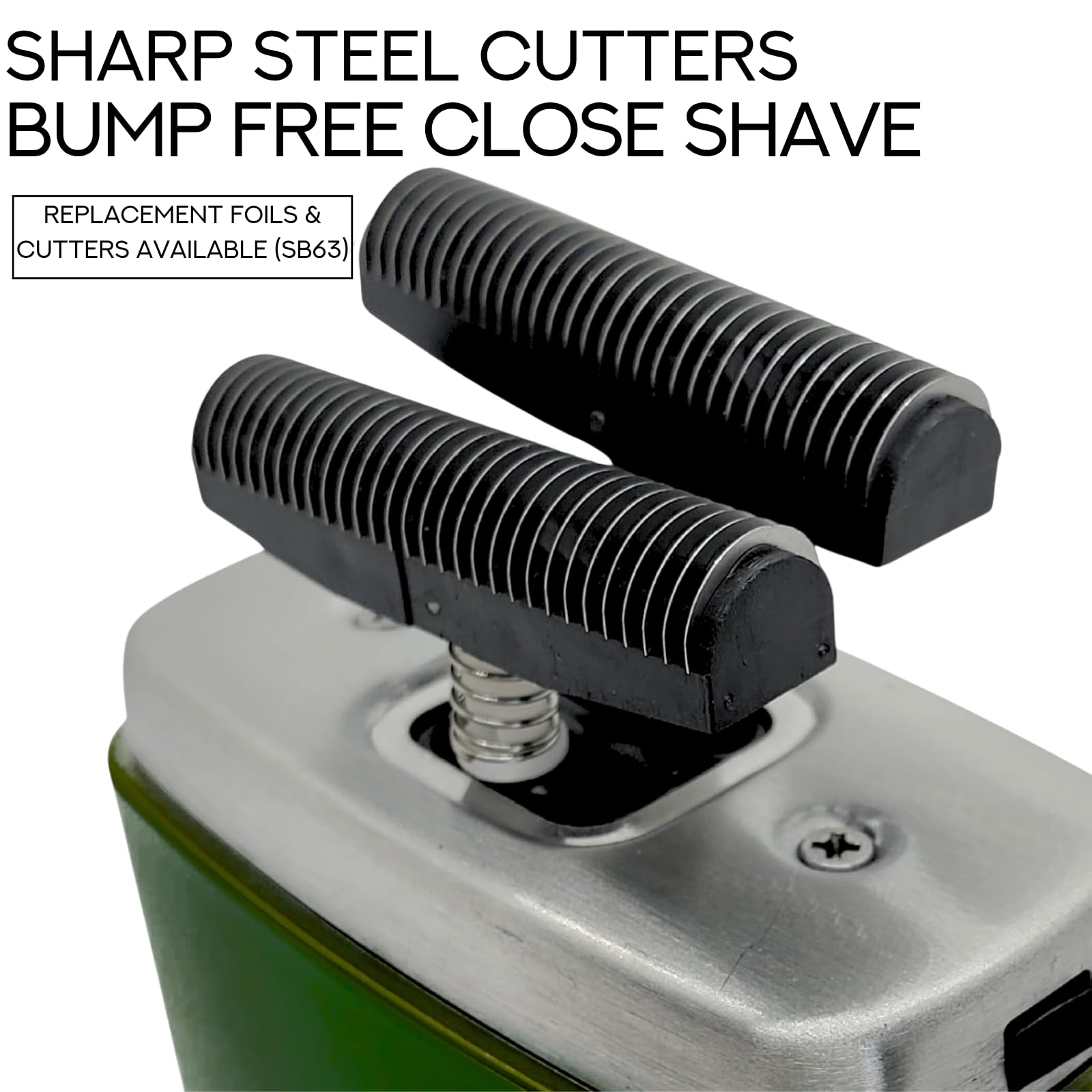 Supreme Trimmer Crunch STF602 - Rasoio a doppia lamina impermeabile da uomo, durata 150 minuti, rasoio elettrico senza fili e con filo per bagnato/asciutto, fogli ipoallergenici per viso, testa e
