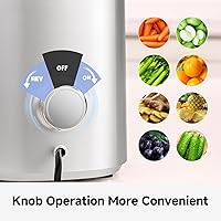 Vista 7 de AMZCHEF Cold Press Juicer with 5.8" Large Feed Chute, Slow Masticating Juicer for Whole Fruits & Vegetables, 3-Layer Strainer, Copper Motor, High