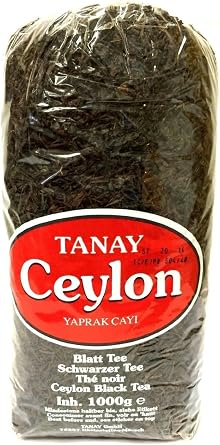Tanay Ceylon Black Tea   1000 g Loose Leaf   Premium Sri Lankan Ceylon Black Tea, Authentic Turkish Yaprak  ay for Everyday Brewing
